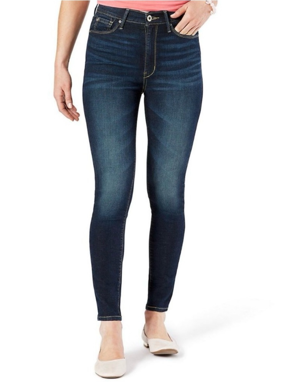 Levi's Denizen Ultra High Rise Ankle Jeggings Skinny Jeans Denim Junior Size 24